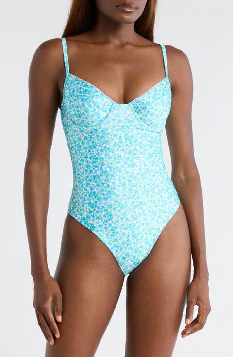 Decorative Underwire One-Piece Swimsuit