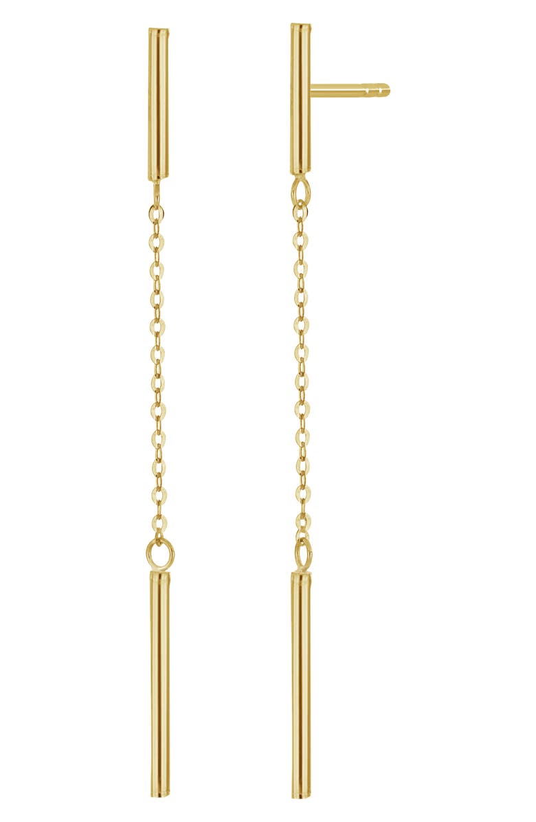 Bony Levy 14K Gold Linear Drop Earrings, Main, color, 