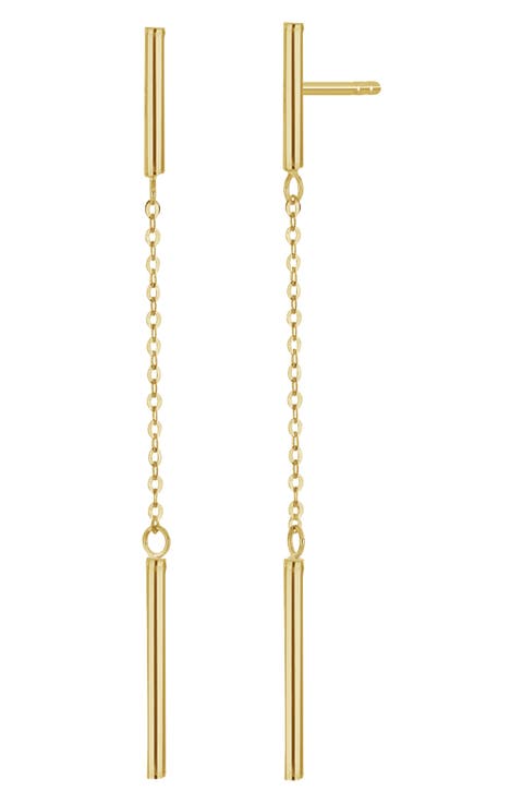 14K Gold Linear Drop Earrings (Nordstrom Exclusive)