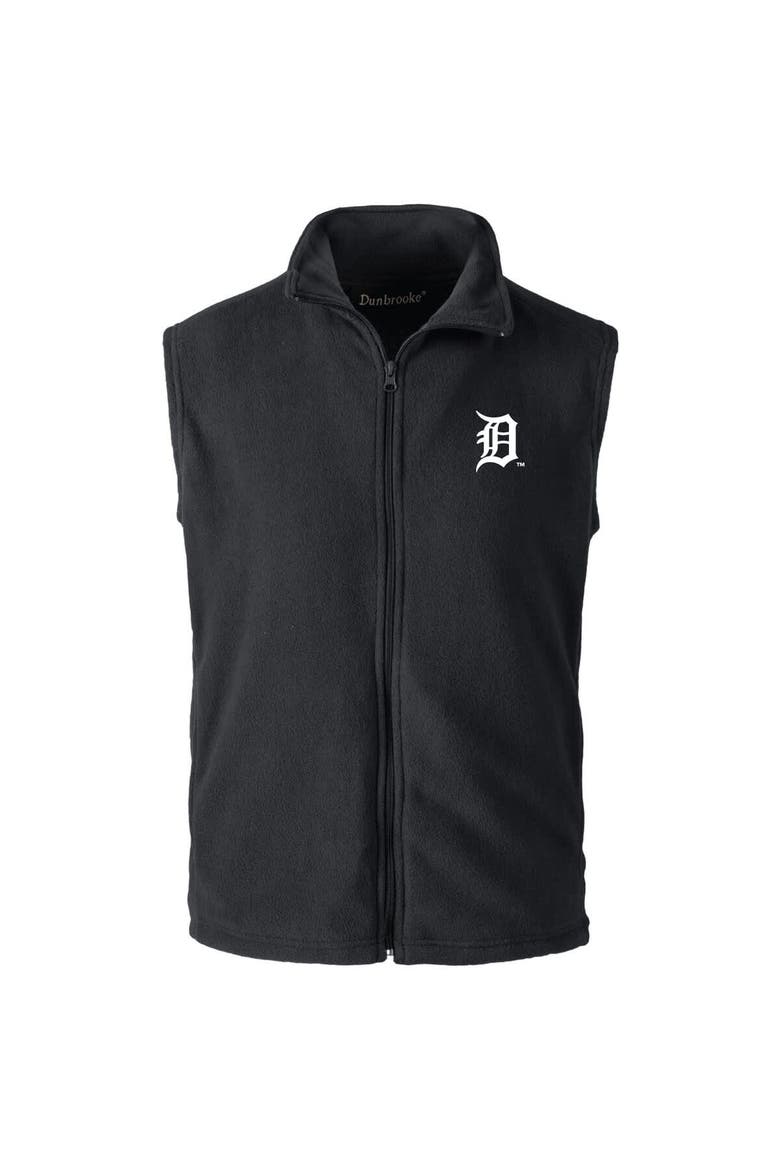 Men's Dunbrooke  Black Detroit Tigers Full-Zip Vest, Alternate, color, Black