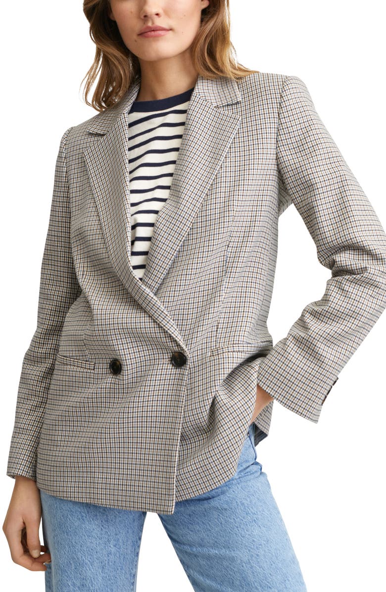 MANGO Double Breasted Blazer, Main, color, 