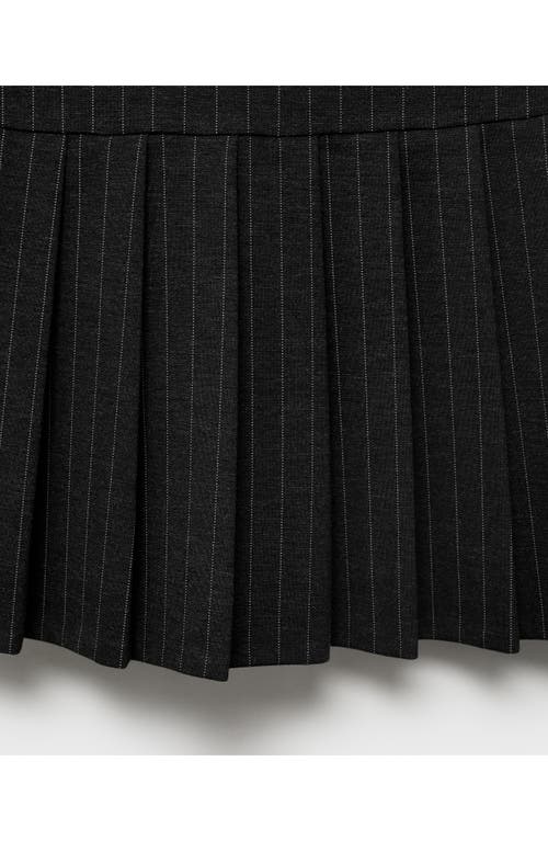Mango Sleeveless Pleated Minidress In Black