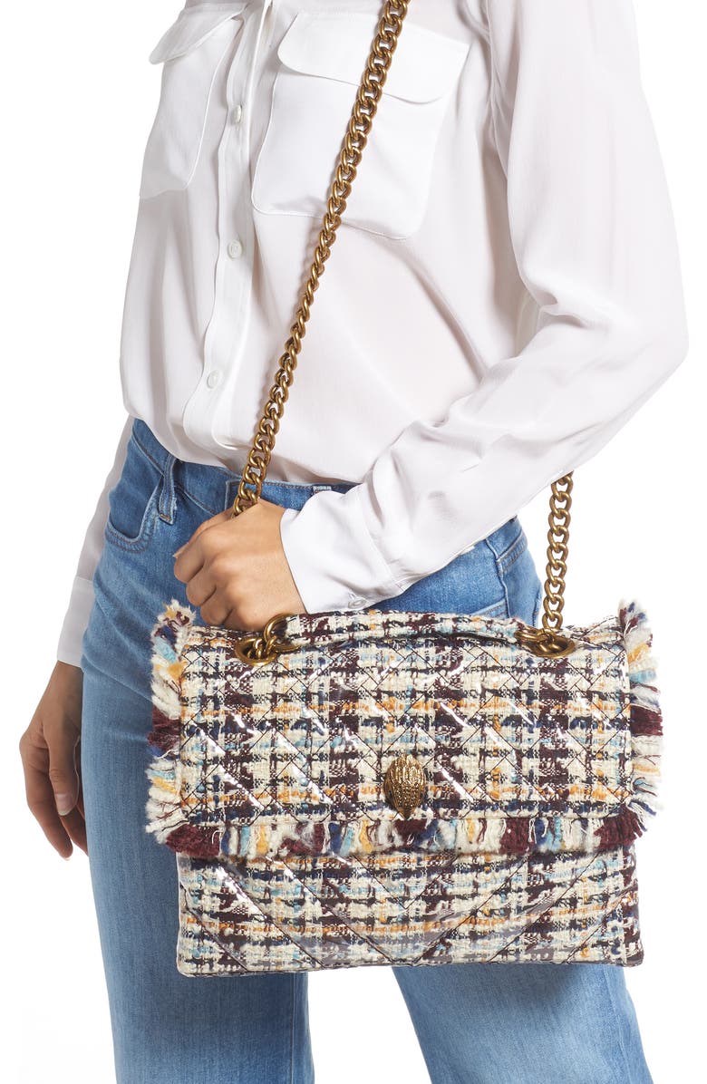 Kurt Geiger London Large Kensington X Tweed Shoulder Bag, Alternate, color,