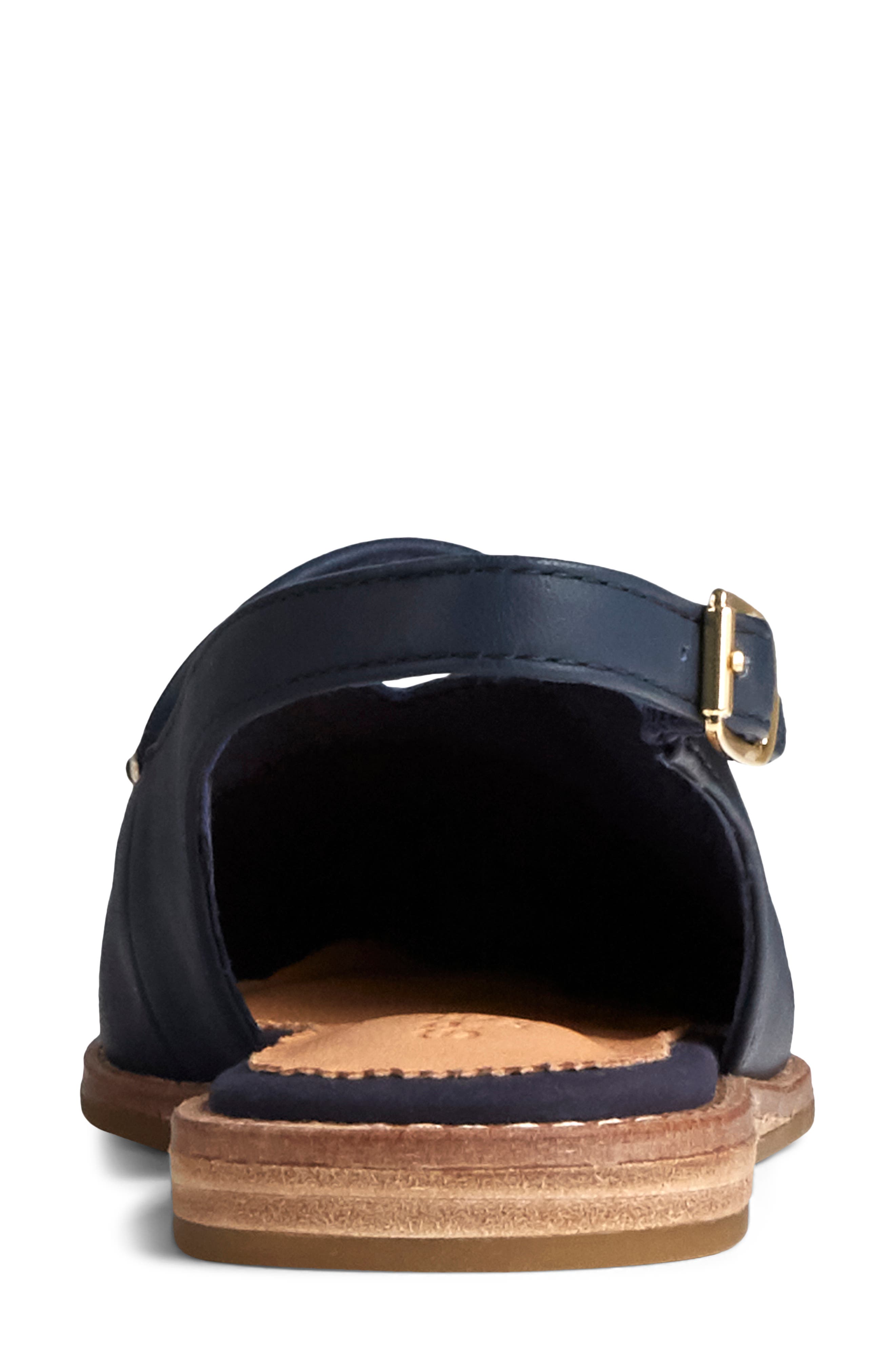 Saybrook Slingback Mule, Alternate, color, NAVY TUMBLED LEATHER