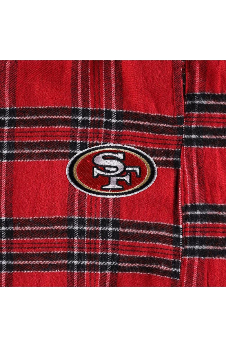 CONCEPTS SPORT Men's Concepts Sport Scarlet/Black San Francisco 49ers Big & Tall Flannel Sleep Set, Alternate, color,
