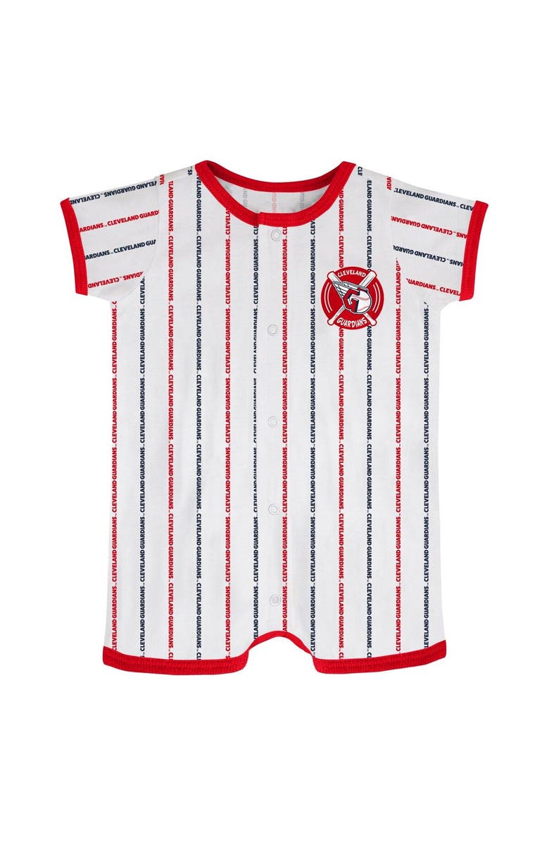 Outerstuff Newborn & Infant White Cleveland Guardians Ball Hitter Romper, Main, color, White