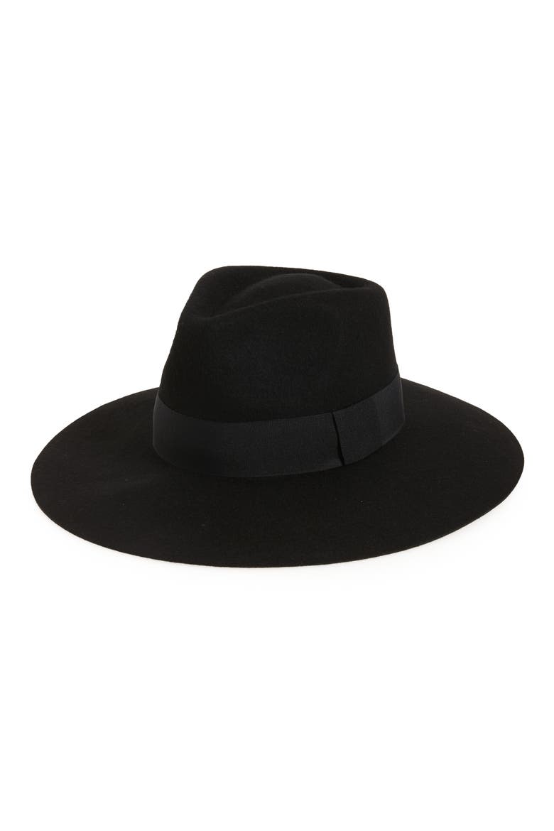 Wool Panama Hat, Main, color, BLACK
