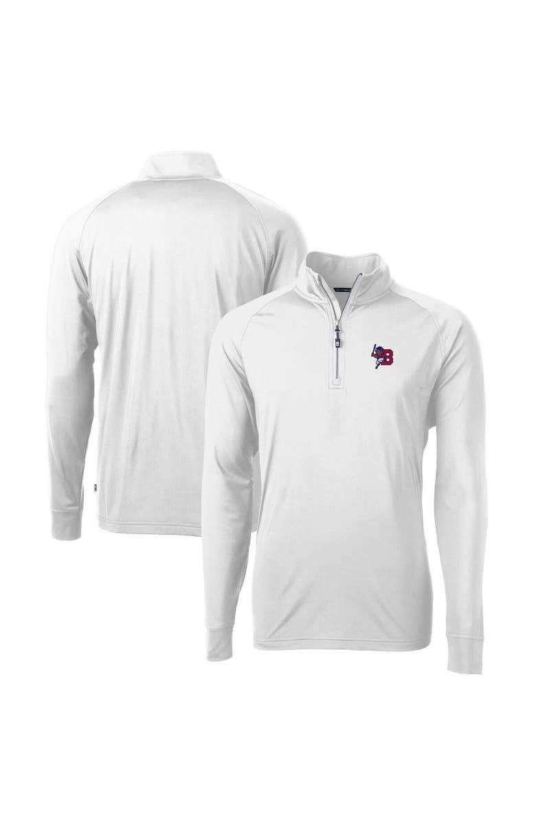 Cutter & Buck Men's Cutter & Buck  White Buffalo Bisons Adapt Eco Knit Stretch Recycled Quarter-Zip Pullover, Main, color, 