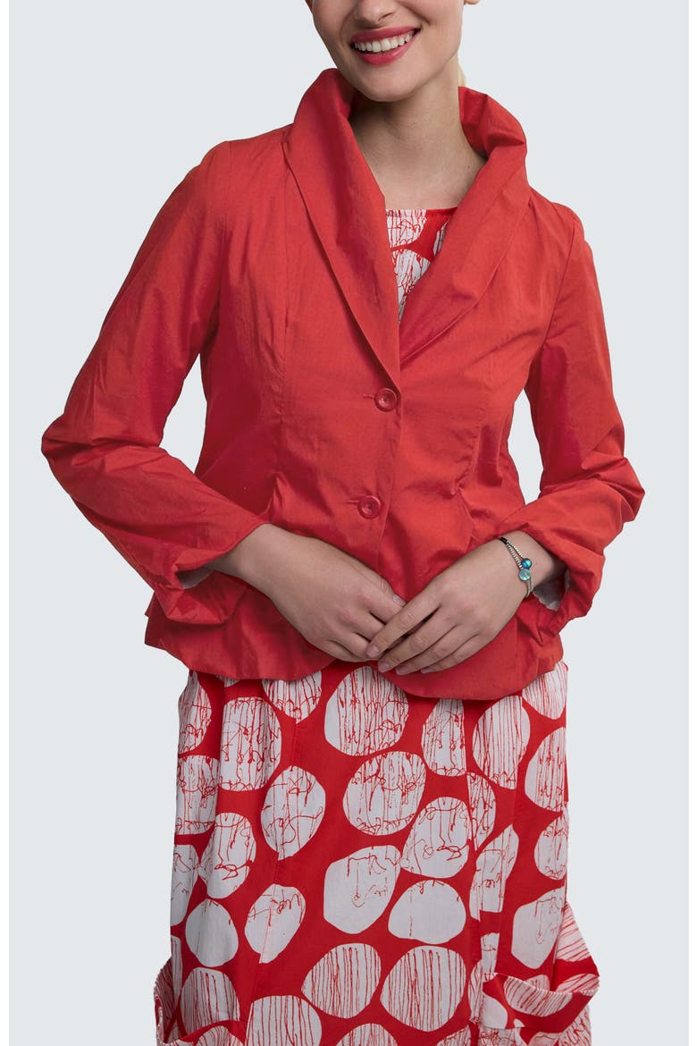 Dorelle Solid Balloon Jacket, Main, color, Mandarin Red