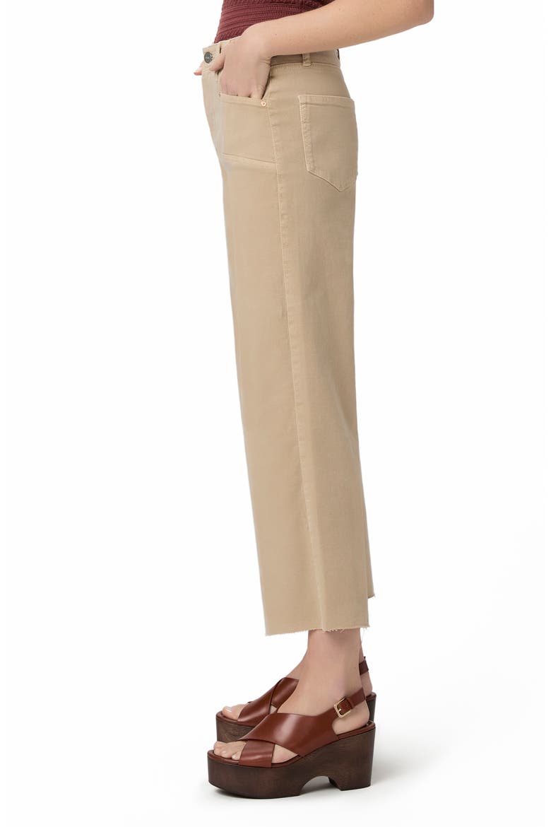 Anessa High Waist Raw Hem Crop Wide Leg Jeans, Alternate, color, VINTAGE SOFT SAND