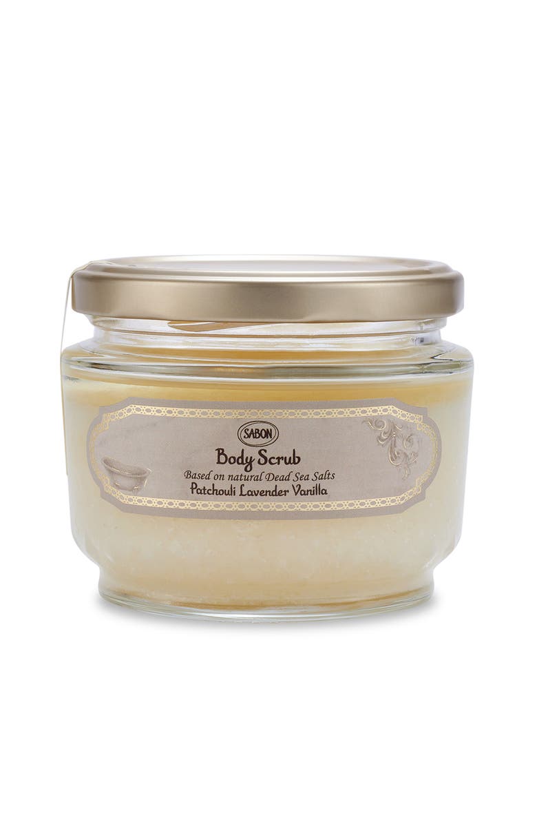 SABON Body Scrub Patchouli Lavender Vanilla, Main, color, Patchouli Lavender Vanilla