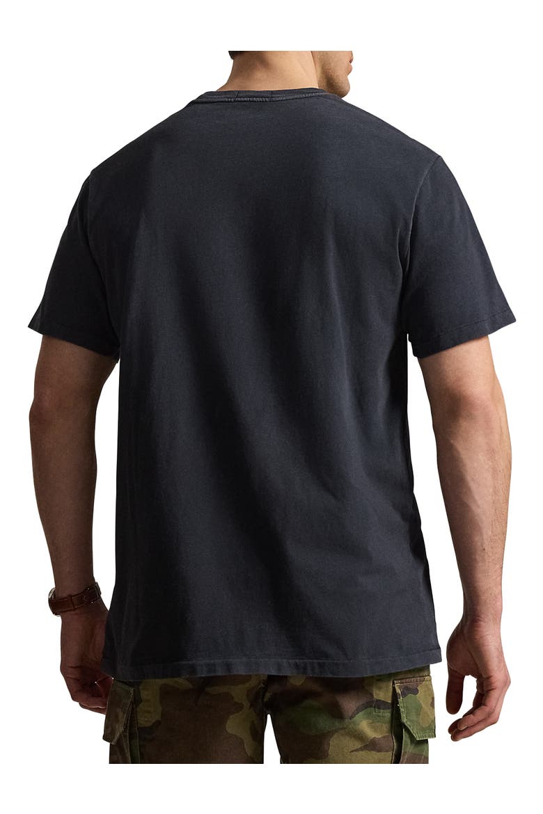 Big & Tall Peace Love Polo Graphic Tee, Alternate, color, POLO BLACK