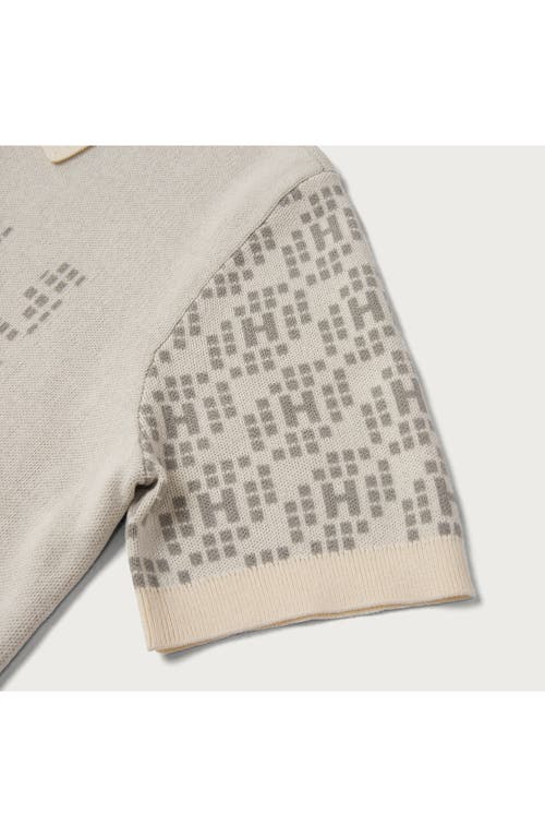 Honor The Gift Jacquard Knit Pattern Polo Sweater