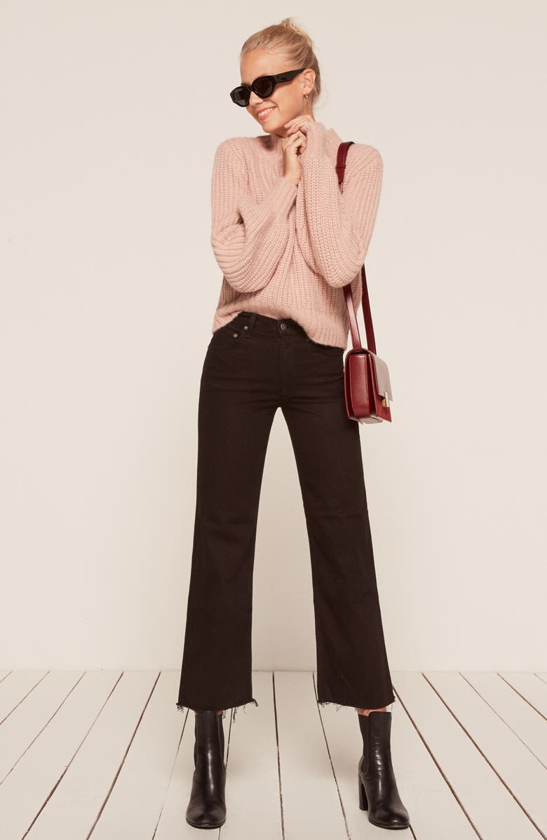 Reformation Stretch Crop Jeans, Alternate, color,