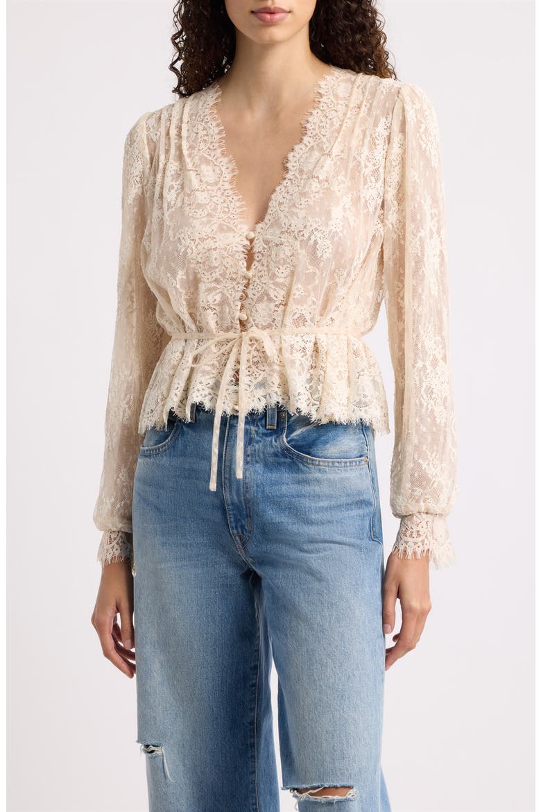 Amaline Lace Top, Main, color, CANDLELIGHT