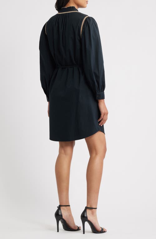 Julia Jordan Embroidered Shirtdress In Blue
