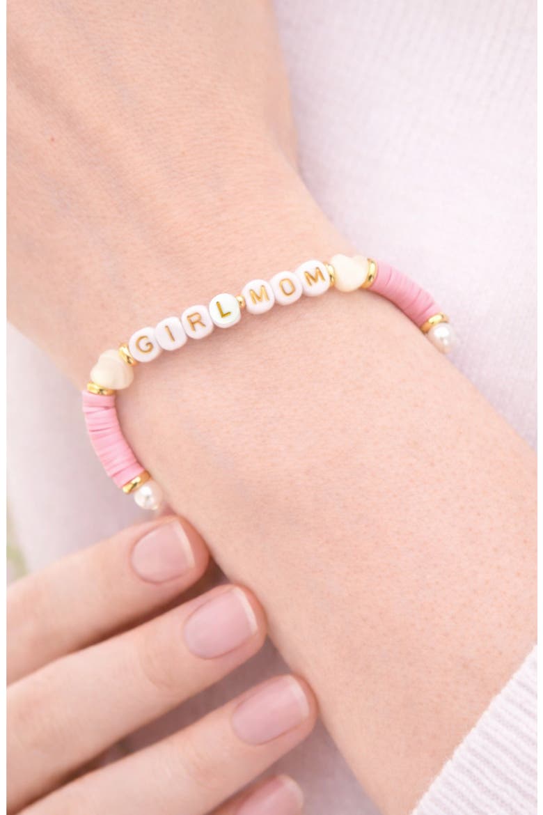 Girl Mom Women's Bracelet, Alternate, color, Pink/White