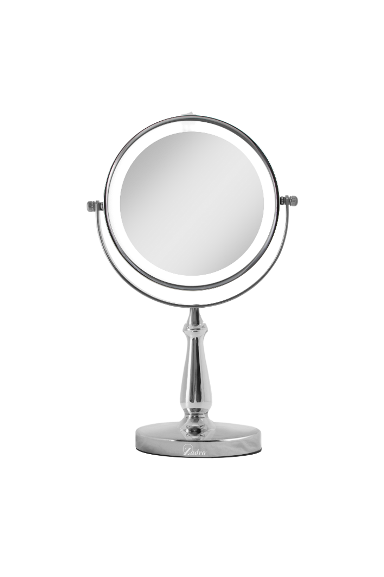 Lighted Makeup Mirror with 8X/1X Magnifications, Main, color, Chrome