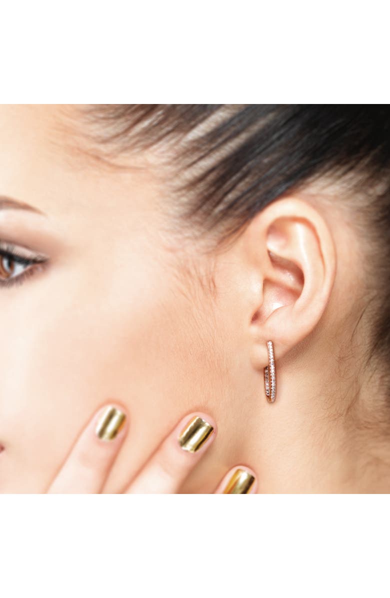 Julianna B. Diamond Hoop Earrings 14k Rose Gold, Alternate, color, 