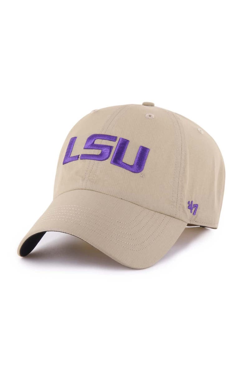 '47 Men's '47 Khaki LSU Tigers Clean Up brrr° Adjustable Hat, Main, color, 