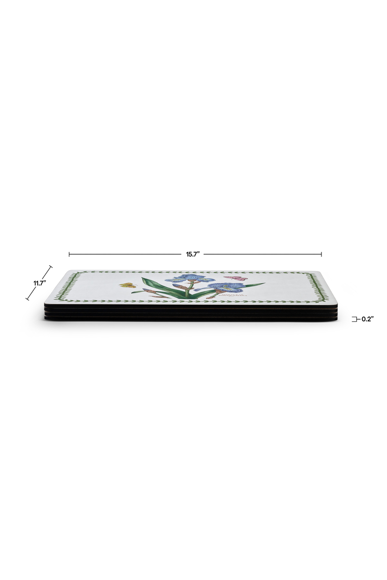 Botanic Garden Set of 4 Cork Back Placemats, Alternate, color, Botanic Garden
