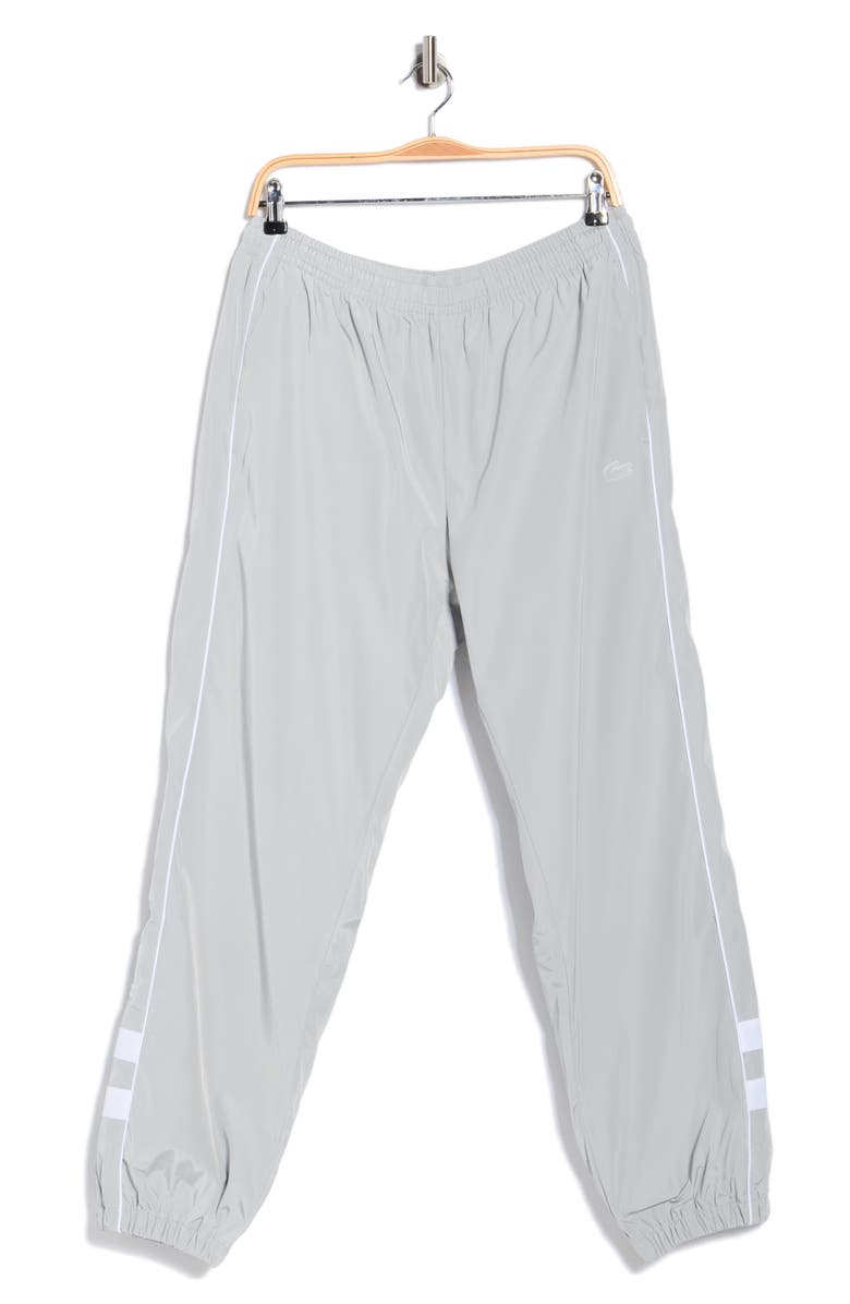 Lacoste Water Resistant Athletic Pants, Alternate, color, Nimbus/White