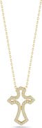 SPHERA MILANO Cubic Zirconia Open Cross Pendant Necklace