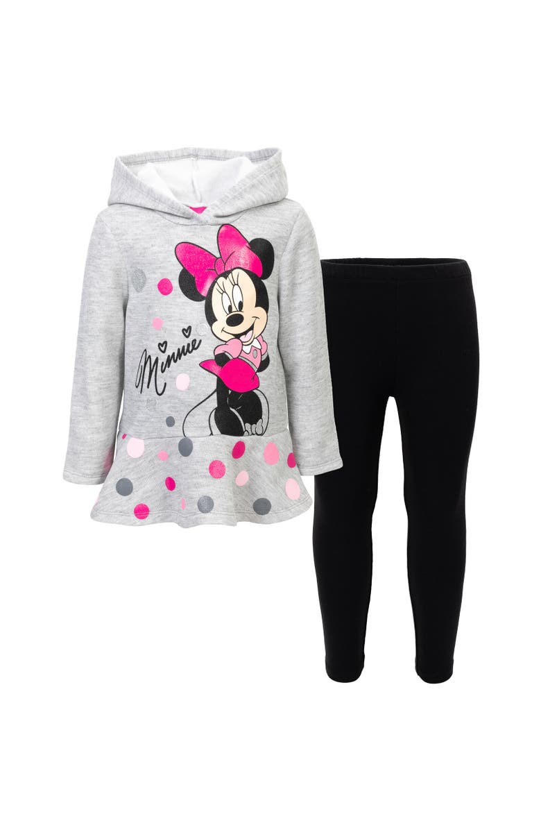 Disney Hoodie & Leggings Set, Main, color, Heather Grey