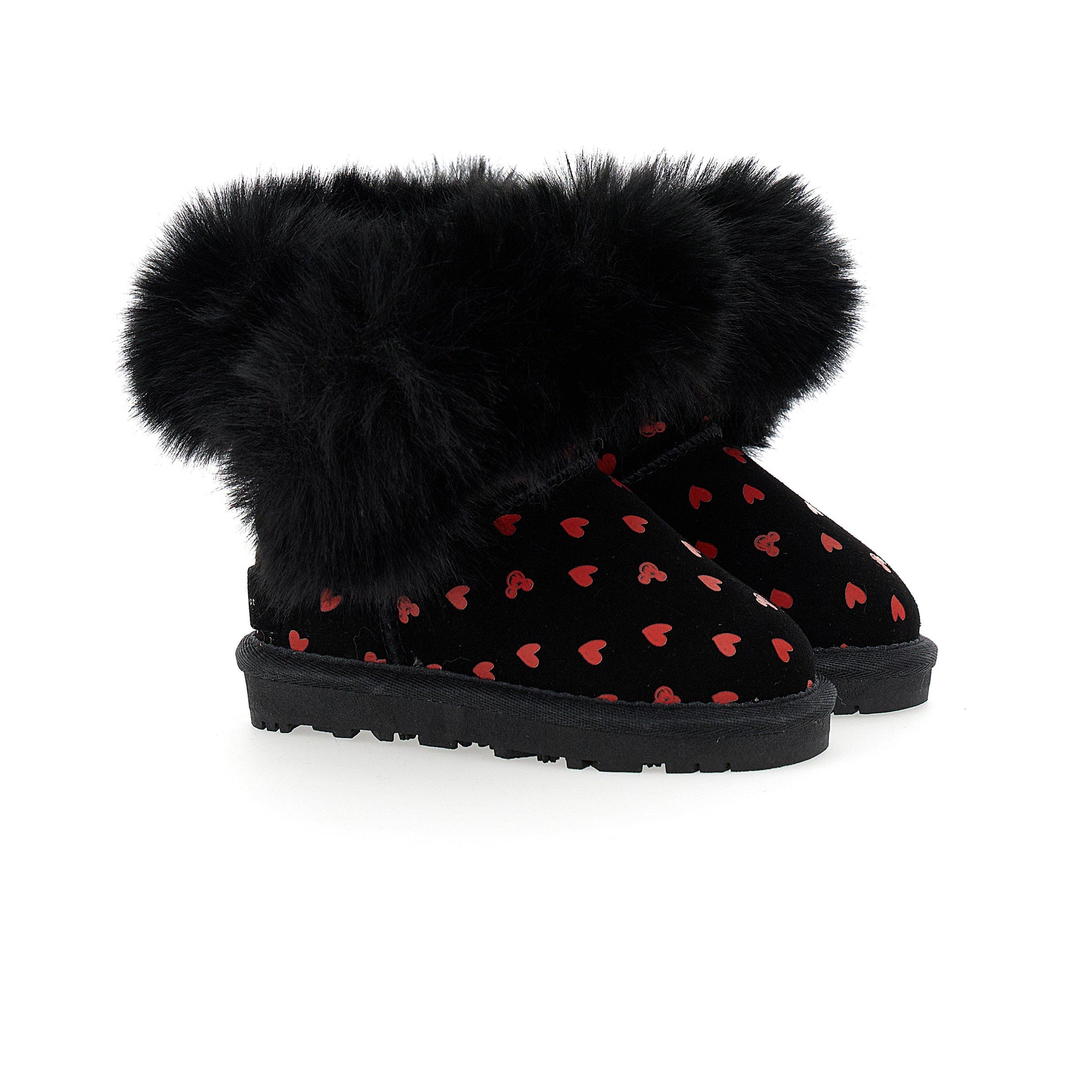 Master of Arts Heart Print Winter Boots, Main, color, Black