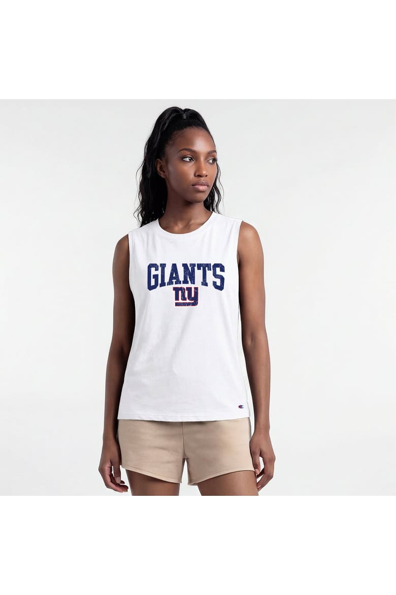 Women's Champion  White New York Giants Muscle Tank Top, Main, color, White
