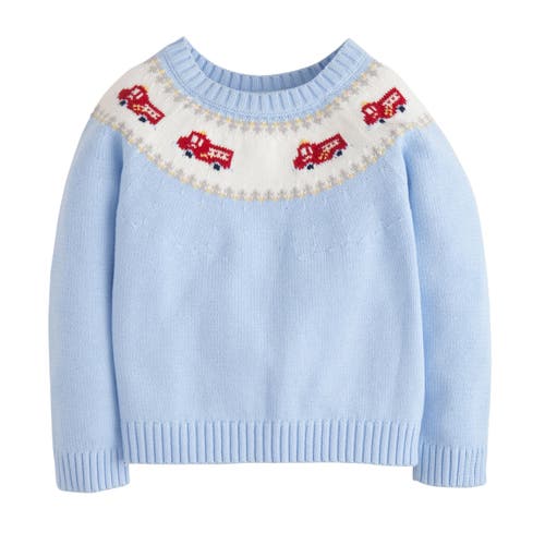 Little English Kids' Fair Isle Sweater in Fire Truck 