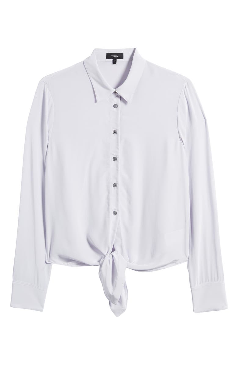 Theory Tie Waist Blouse, Alternate, color, Hydrangea - V4c