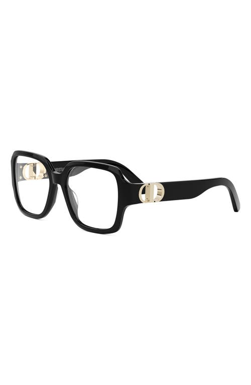 Dior Logo Flat Mirror In Shiny Black