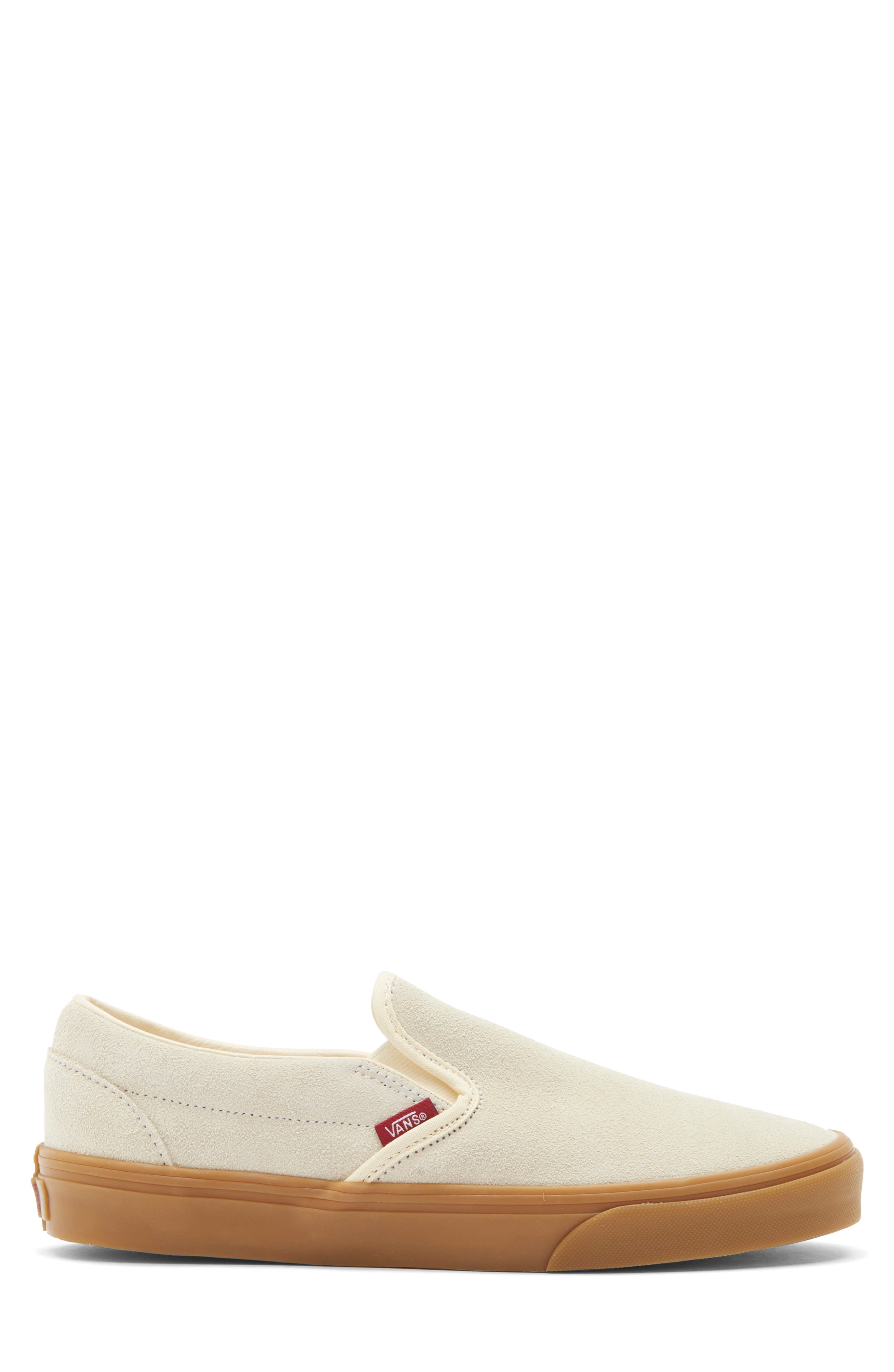 Classic Slip-On Sneaker, Alternate, color, CREAM/BURGUNDY