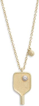 Meira T Diamond Pickleball Raquet Pendant Necklace