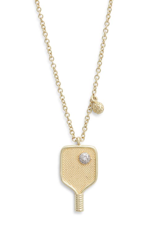 MEIRA T MEIRA T DIAMOND PICKLEBALL RAQUET PENDANT NECKLACE