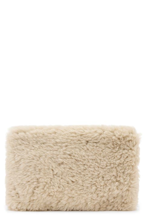 Bettina Genuine Shearling Clutch