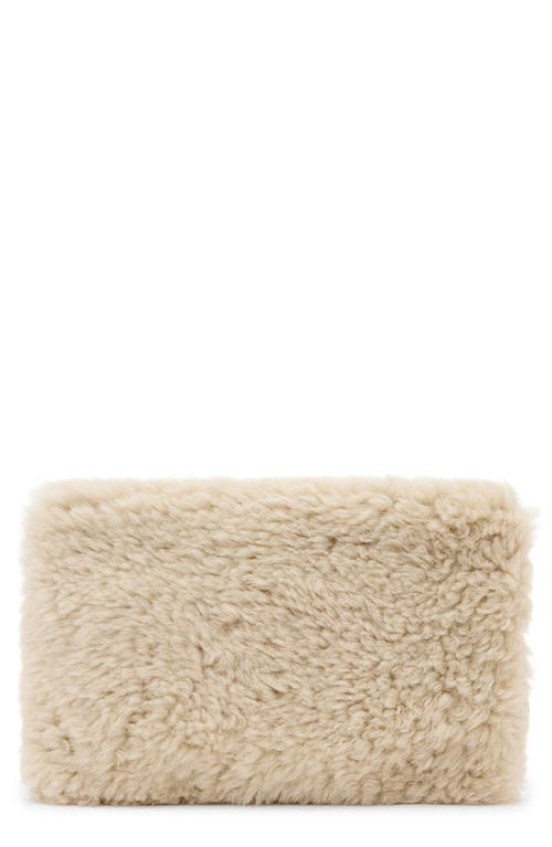 Allsaints Bettina Genuine Shearling Clutch In Brown