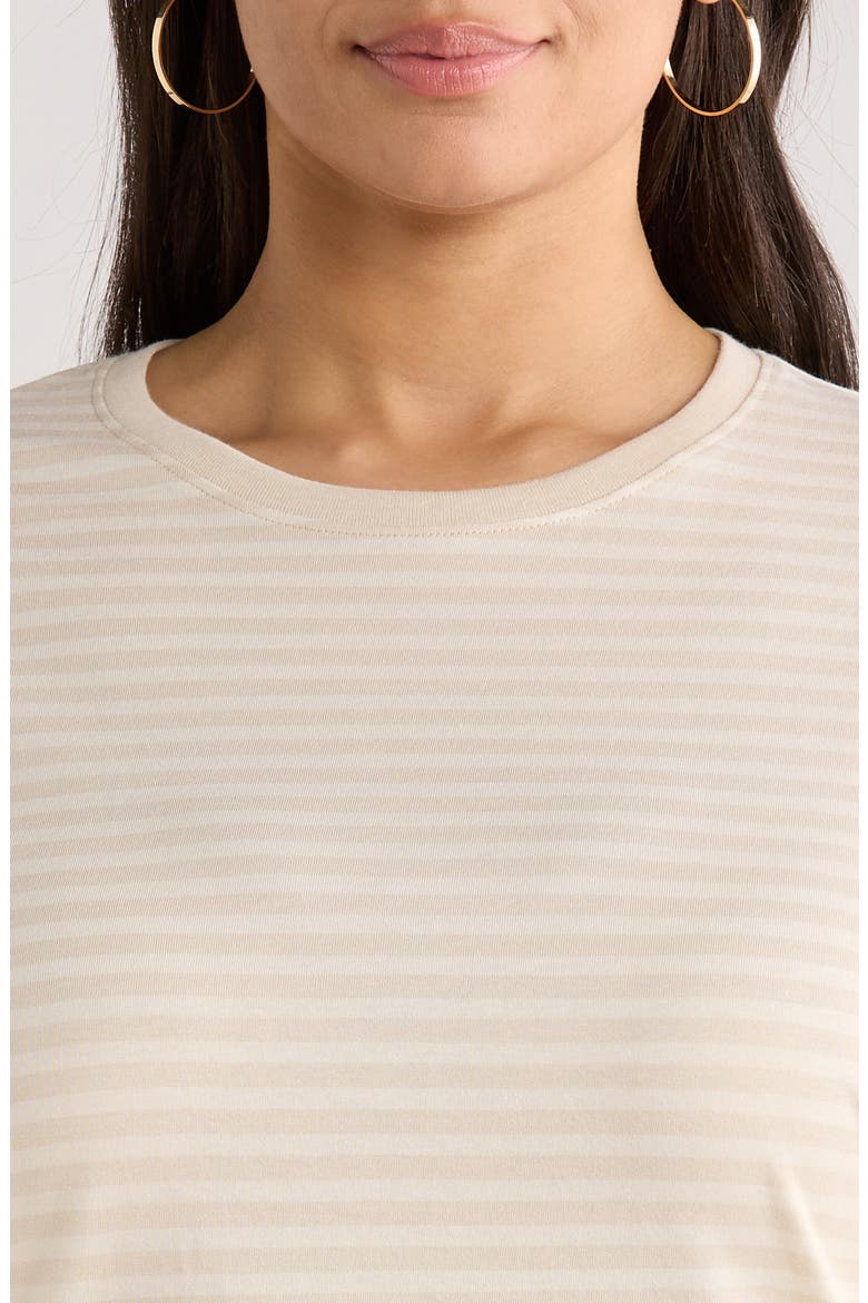 Relaxed Fit Pima Cotton Crewneck T-Shirt, Alternate, color, BEIGE- IVORY DAPHNEY STP