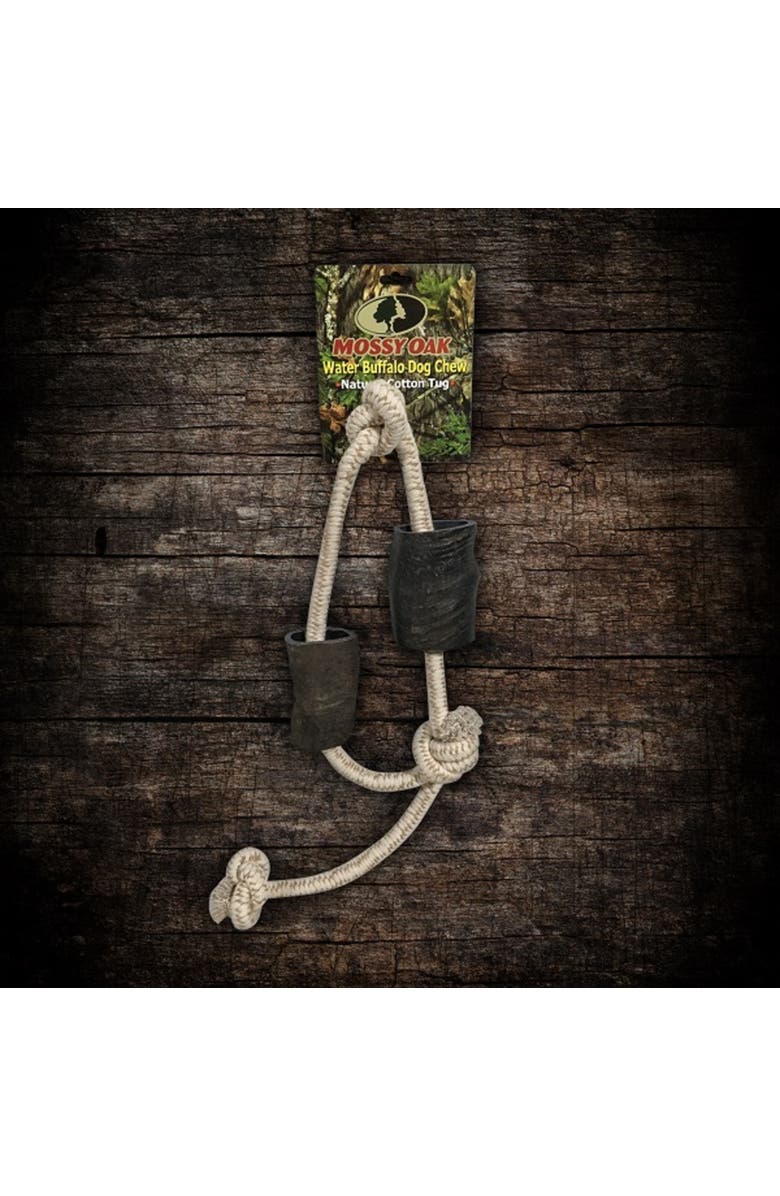 MOSSY OAK Water Buffalo Horn and 34 Inch Tug Dog Chew, Alternate, color, Multicolored