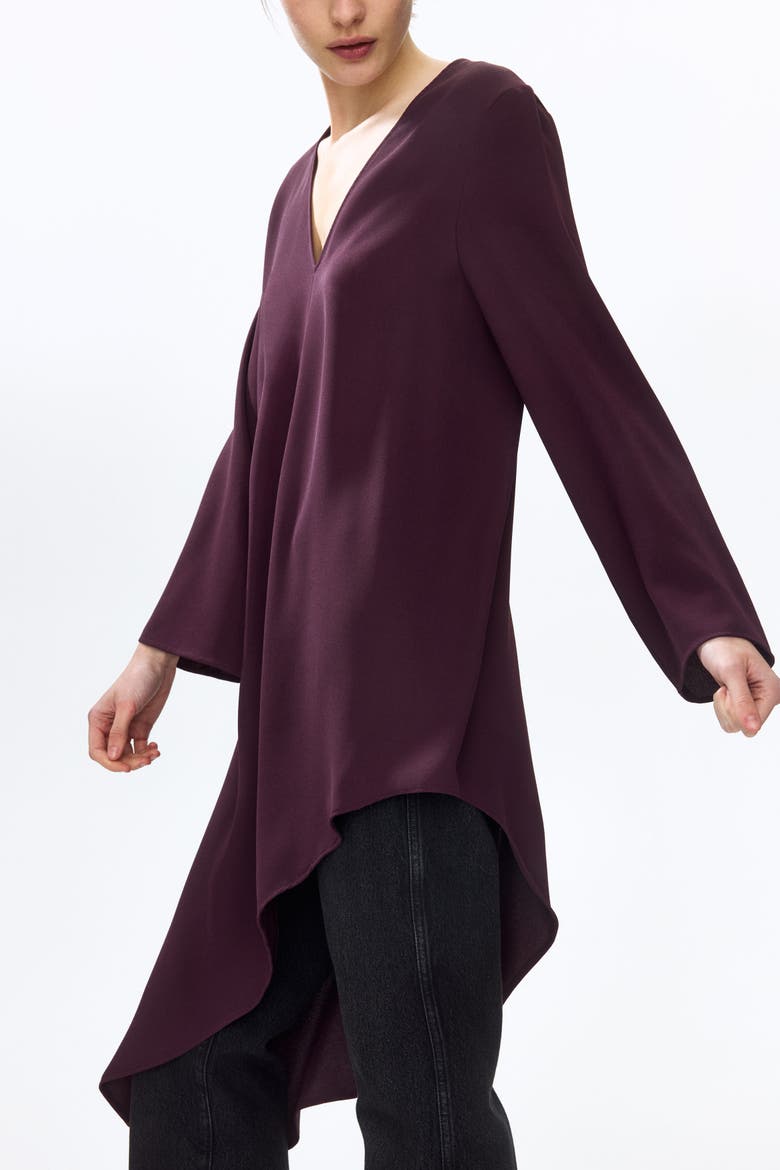 Asymmetric Dress, Alternate, color, Plum purple