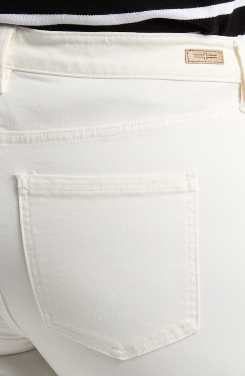 Liverpool Los Angeles Stride Patch Pocket Crop Wide Leg Jeans In Bone White