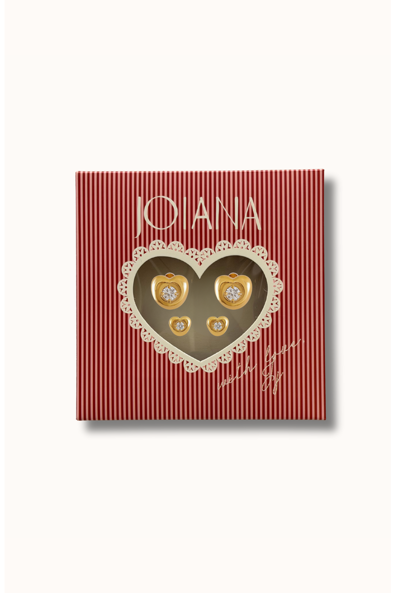 Lila Sweetheart Earrings Set, Alternate, color, Gold