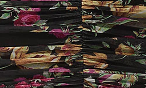 AFRM AFRM TOLIA PRINTED RUCHED OFF THE SHOULDER MESH MINIDRESS