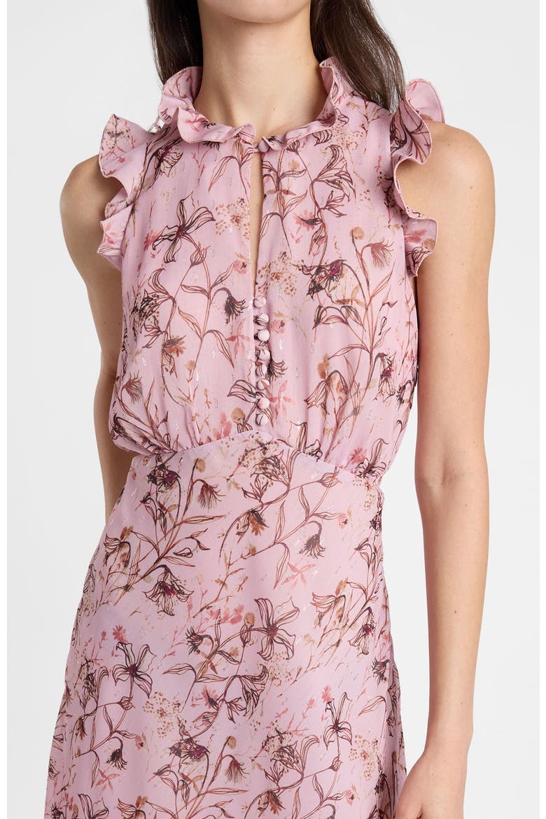 Sasha High-low Dress in Floral Georgette, Alternate, color, Sweet Pink