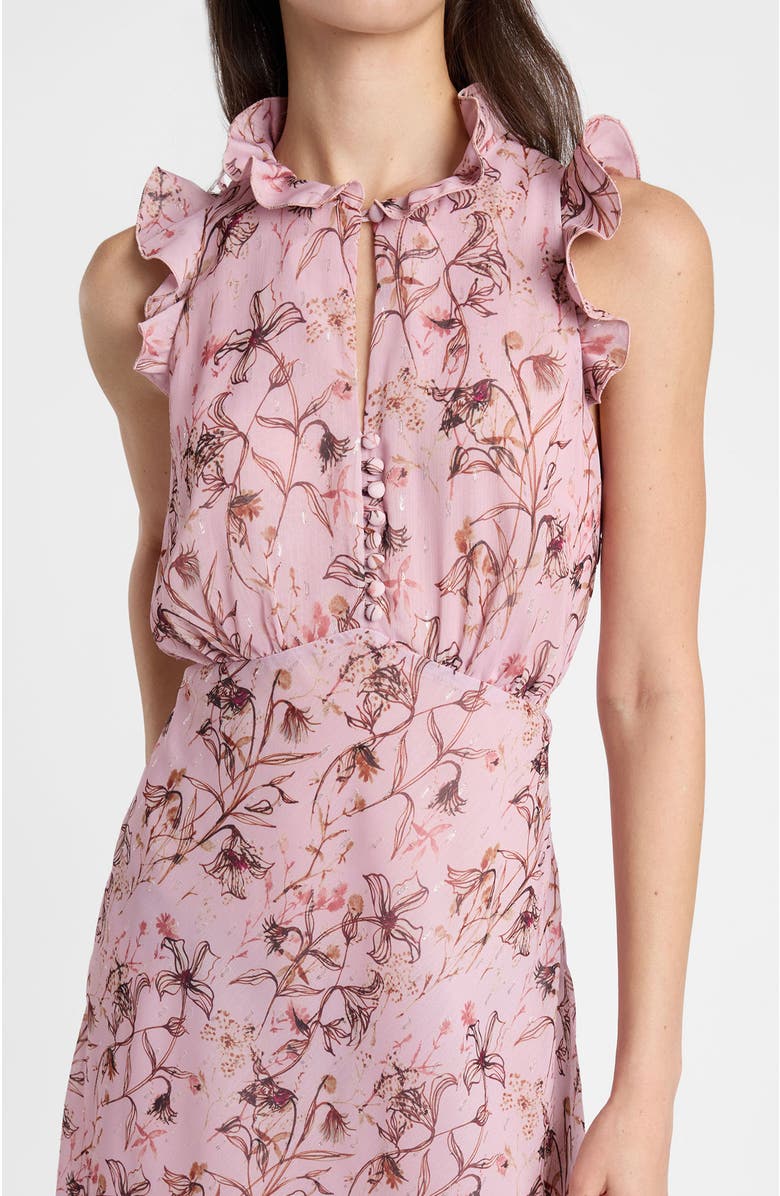 Santorelli Sasha High-low Dress in Floral Georgette, Alternate, color, Sweet Pink