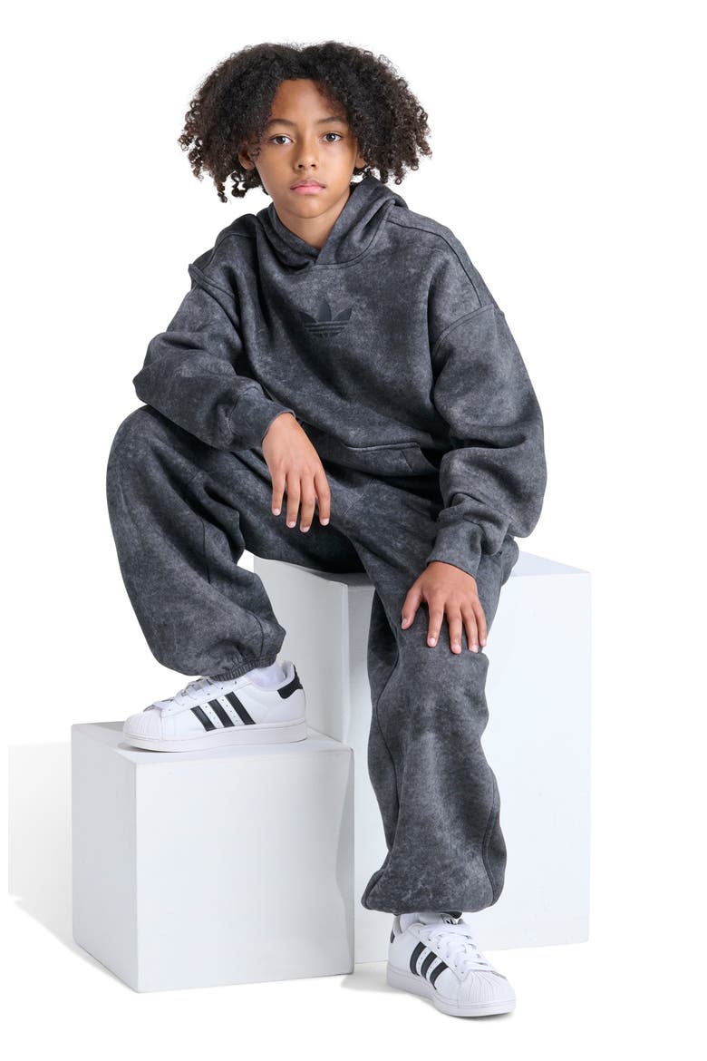 Kids' Washed Fleece Joggers, Alternate, color, MEDIUM GREY