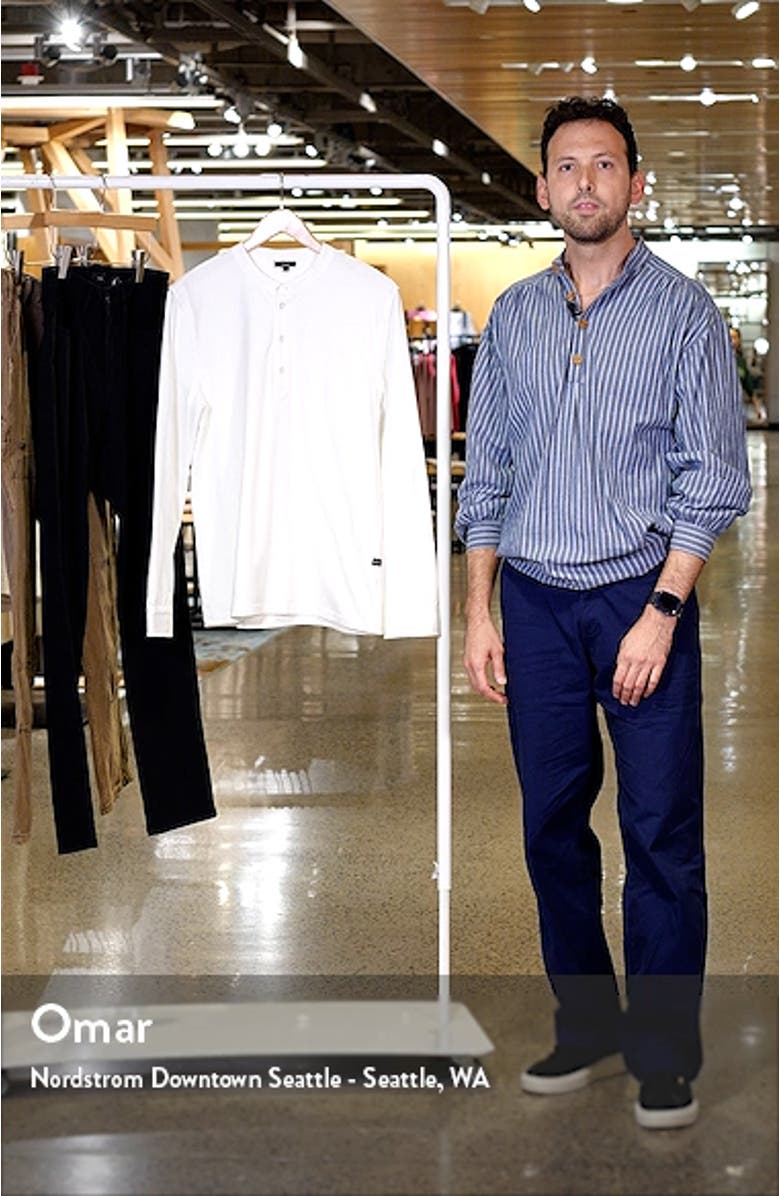 Dremond Long Sleeve Stretch Cotton Henley, sales video thumbnail