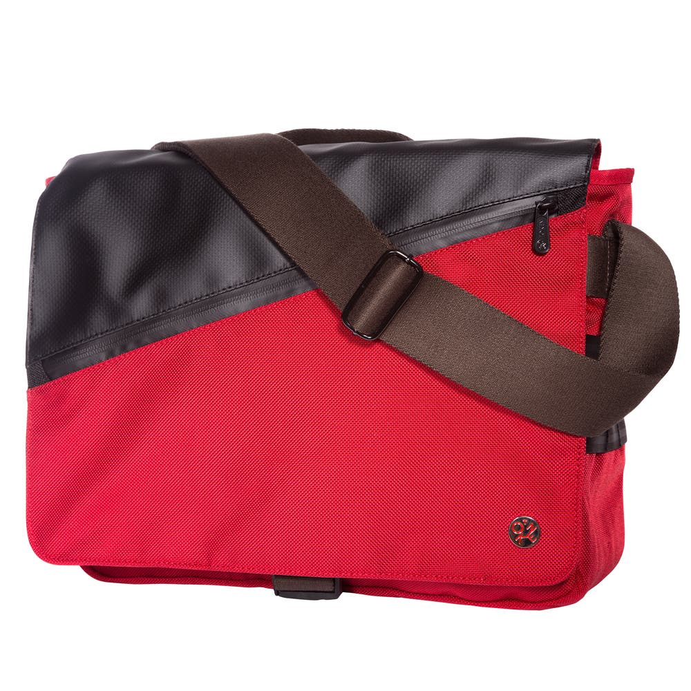 Token Grand Army Medium Messenger Bag With Back Zipper In Red