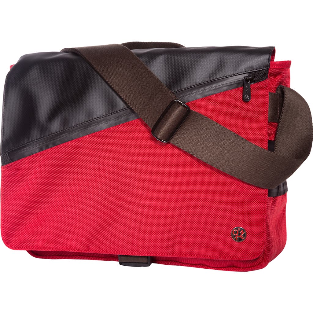 Token Grand Army Medium Messenger Bag With Back Zipper In Red